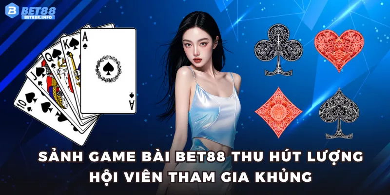 Sảnh Game Bài BET88 thu hút lượng hội viên tham gia khủng