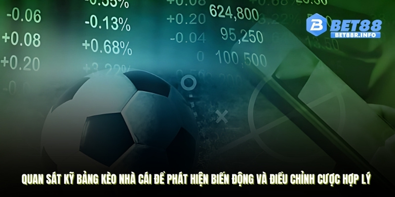 Quan sát kỹ bảng kèo nhà cái để phát hiện biến động và điều chỉnh cược hợp lý